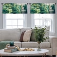 thumbnail image 3 of LALILO Kitchen Curtain Valance Trees Christmas Tree Rod Pocket Window Curtain 52"x 18" Set of 2, 3 of 6