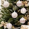 thumbnail image 6 of 6Pcs Flocking Christmas Ball Ornaments Set Shatterproof Xmas Tree Decorations, 6 of 9