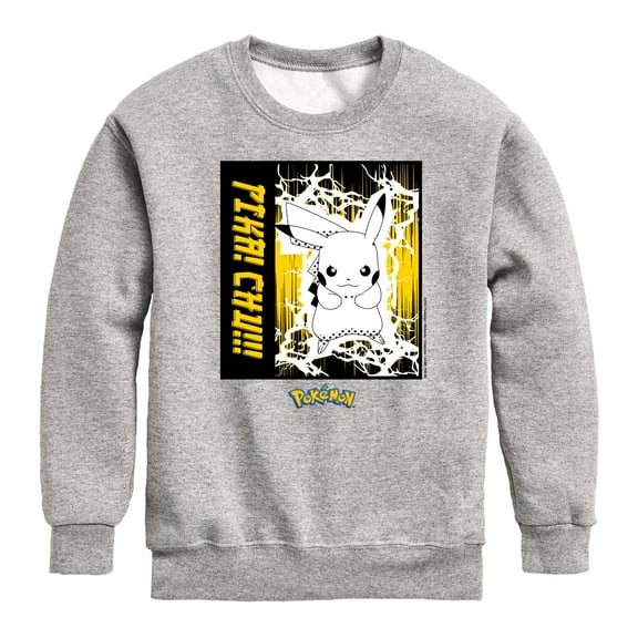 Pokémon - Anime Lightning Scene - Youth Crewneck Fleece Sweatshirt
