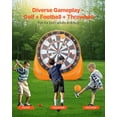 thumbnail image 2 of Inflatable Soccer Dart Board Over 6 Feet with 4 Kick Balls, 12 Tennis Balls, Electric and Manual Pumps, Scoreboard, Marker, Ground Stakes, Repair Patches, and Storage Bag for Outdoor Fun and Parties, 2 of 11