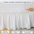 thumbnail image 3 of CCNY Wrap Around Style Bed Skirt Twin XL White 9" Drop Length Microfiber Bed skirt, 3 of 6