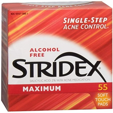 Stridex Pads, Maximum Strength, 55 ct