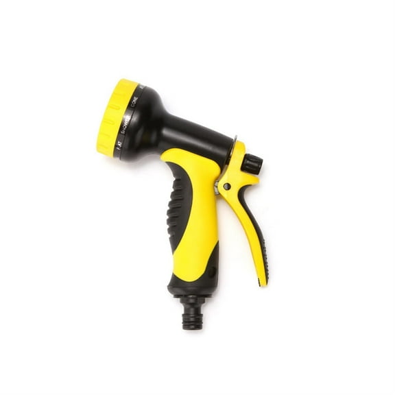 Adjustable Garden Hose Nozzle 9 Pattern Garden Water Gun Hose Nozzle Mutifunctional Household Car Washing Yard Water Sprayer Pipe Tube Nozzle Sprinkle Tools (Color : Yellow)
