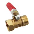 thumbnail image 1 of Brass Ball Valve with Rotary Handle Male Female Thread Hose Connector Switch Garden Farmhouse Water Flow Control Home Fitting 3/8 Inch, 1 of 7