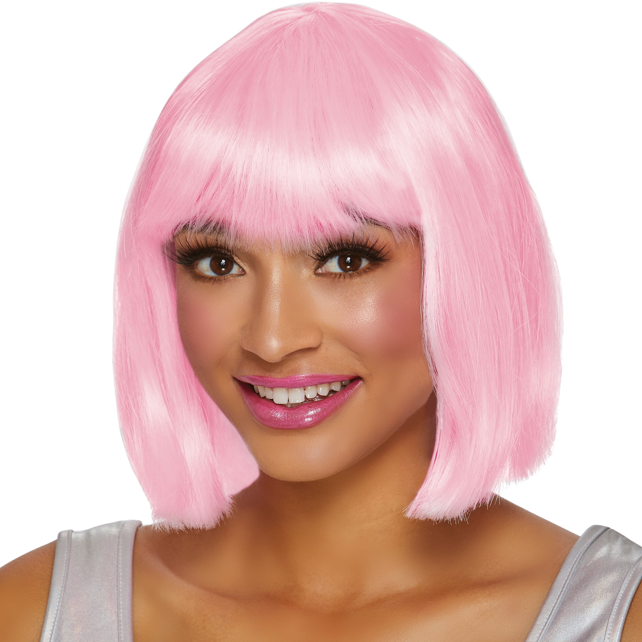 Pretty in Pink Wig Costume Adult Halloween