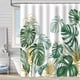 thumbnail image 3 of Cortina de ducha de poliéster con flores y plantas, acuarela, para baño, cuatro piezas, separación seca y húmeda, aislamiento, impermeable, para baño, 3 of 6
