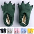 thumbnail image 3 of Naierhg 1 Pair Cotton Slippers Cute Cartoon Super Soft Comfortable Anti-slip Keep Warm Gift Women Men Animal Claw Winter Plush Slippers for Bedroom for Home Blue, 3 of 8
