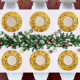 thumbnail image 7 of Ryvnso Yellow Roses Flowers Round Plate Mats Dining Table Placemat Set of 4 for Holiday Decoration, 7 of 7