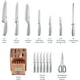thumbnail image 3 of Cuisinart 15pc Stainless Steel Hollow Handle Cutlery Block Set - Soft Hammer, C77SSH-15P, 3 of 4