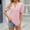 A02441-Pink, variant on CALAFEBILA Women's T Shirt Puff Sleeve Womens Plus Size Blouses,Ladies Fashion Solid Color Blouse Summer V Neck with Pockets Loose Breathable Women's Tops