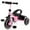 Pink, variant on Babyjoy Kids Tricycle Toddler Trike with Adjustable Seat & Storage Basket 3 Wheel Bike Beige