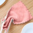 thumbnail image 3 of 5-Pack Absorbent Coral Dish Cloths for Kitchen Cleaning, reusable Sink Wipe Rag Towels, Green, 3 of 6
