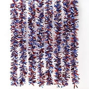 LONGRV 4 Pack Independence Day Twist Garland 6.5Ft Patriotic Garland Tinsel in Red, White and Blue for 4th of July Memorial Day Home Party Decor Supplies