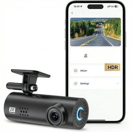 VFM Dash Cam, Dash Camera for Cars 1080P, Dash Cam Front with STARVIS IMX307, HDR Night Vision, Parking Monitor, G-Sensor, Loop Recording, Time-Lapse,App & WiFi, Voice Control Small DashCam