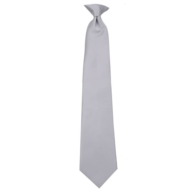 Buyyourties Mens Solid Color Clip On Easy to Remove Clip Necktie Ties