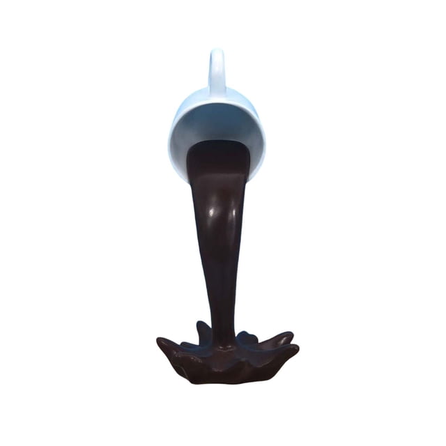Xihbxyly Escultura de Resina En Forma de Taza de Café, Arte Líquido Desafiante, Decoración Original para El Hogar y La Oficina, Centro de Mesa Elegante y Divertido, Regalo Único para Amantes Del Arte