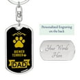 thumbnail image 2 of Biewer Terrier Keychain Stainless Steel or 18k Gold, 2 of 8