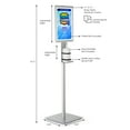 thumbnail image 2 of M&T Displays Floor Stand Universal Holder for Liquid/Lotion Soap or Hand Sanitizing Products with 4.33x4.33x9.84 Inch Opti Snap Frame Message Sign Post, Face Mask, Disposable Glove, Facial Tissue, 2 of 8