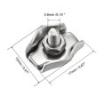 thumbnail image 2 of Unique Bargains 10Pcs, Stainless Steel Single Wire Rope Clip Cable Clamp for 1.5-2mm Rope, 2 of 4