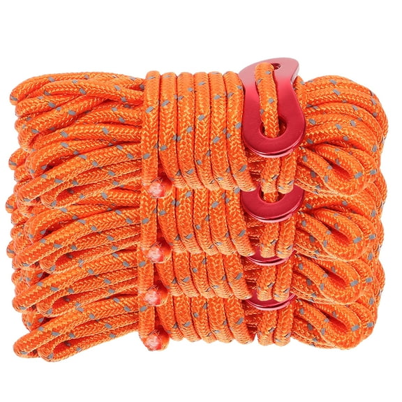 4 Sets Tent Rope Wind-proof Canopy Ropes with Buckles Tents Reflective Heavy Duty Camping