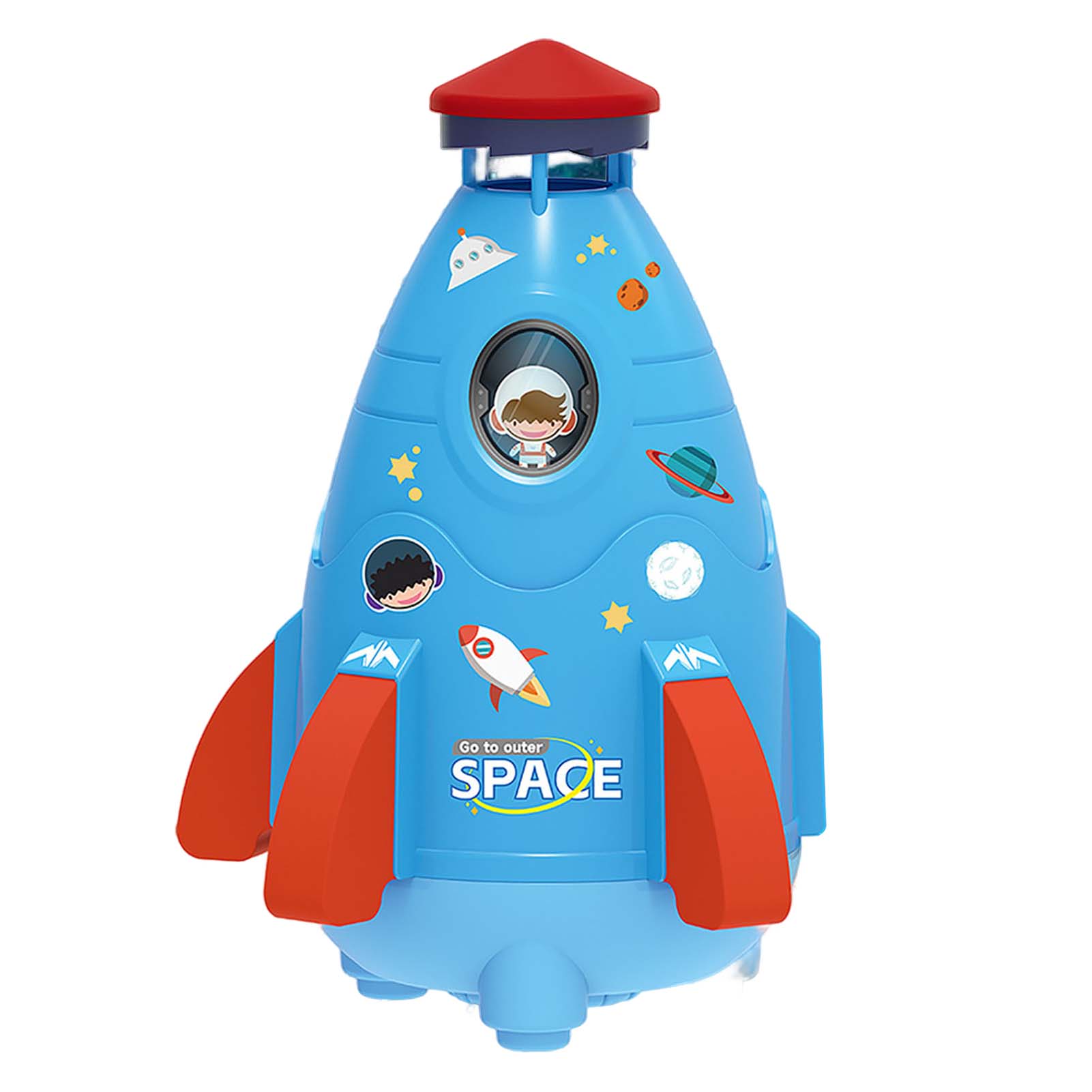 Outdoor Water Spray Launcher 360°Rotating Flying Water Toy Water Pressure Sprinkler Toy for Kids