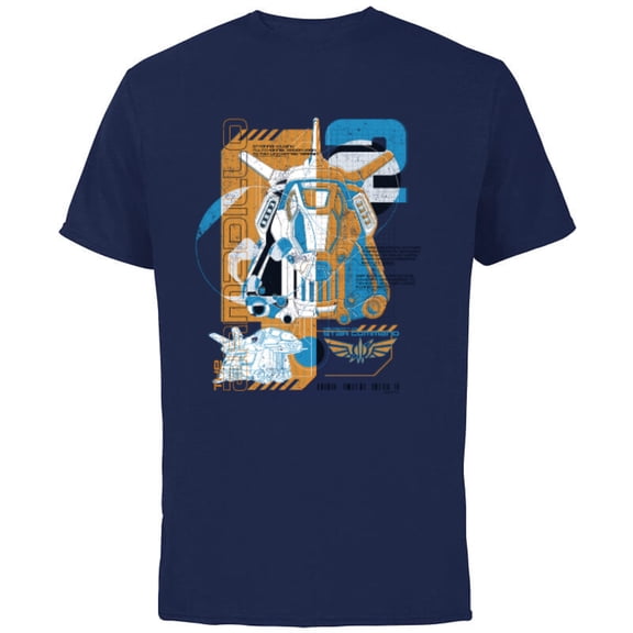 Disney Pixar Lightyear Armadillo Property of Star Command - Short Sleeve Cotton T-Shirt for Adults - Customized-Navy