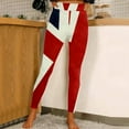 thumbnail image 1 of MKLEKYY Leggings para mujer Pantalones de yoga deportivos ajustados de moda informal para mujer Leggings estampados coloridos del Día de la Independencia, 1 of 3