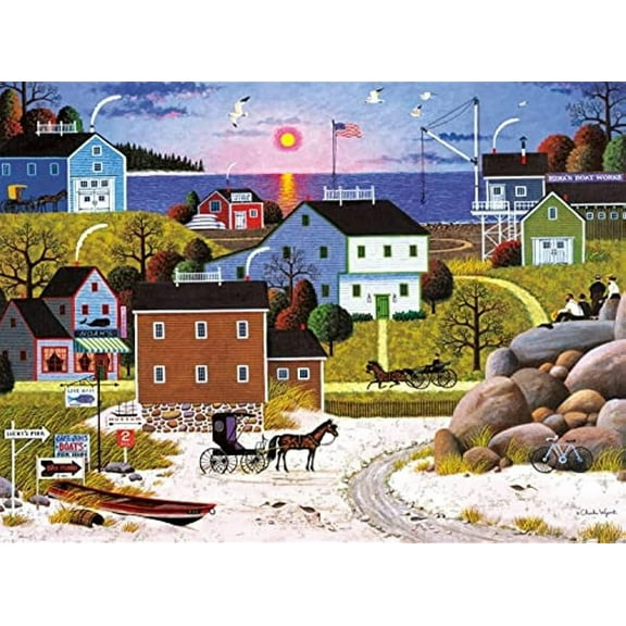 300 Piece Jigsaw Puzzles Teens Charles Wysocki Cat Fun Game Props Educational Toys Decompressing Intellectual Puzzles Gift for Easter Hallowen Christmas Birthday