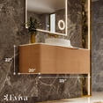 thumbnail image 2 of Eviva Leah 39 Inch Medium Oak Wall Mount Bathroom Vanity, 2 of 5