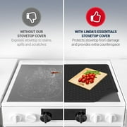 Linda’s Essentials 28x20 Inches Silicone Stove Top Covers for Electric Stove Black - Glass Stove Top Cover