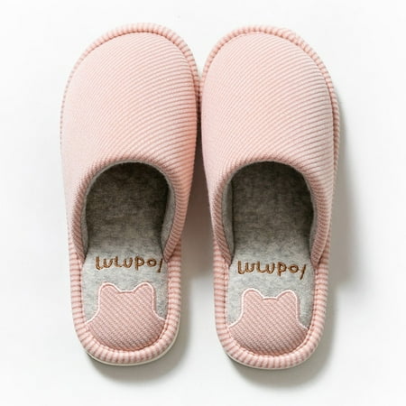 

CoCopeaunt Women Autumn Winter Slippers Home Warm Shoes Female Indoor Soft Bottom Cotton Slides Non-Slip Men Shoes Large Size 36-45