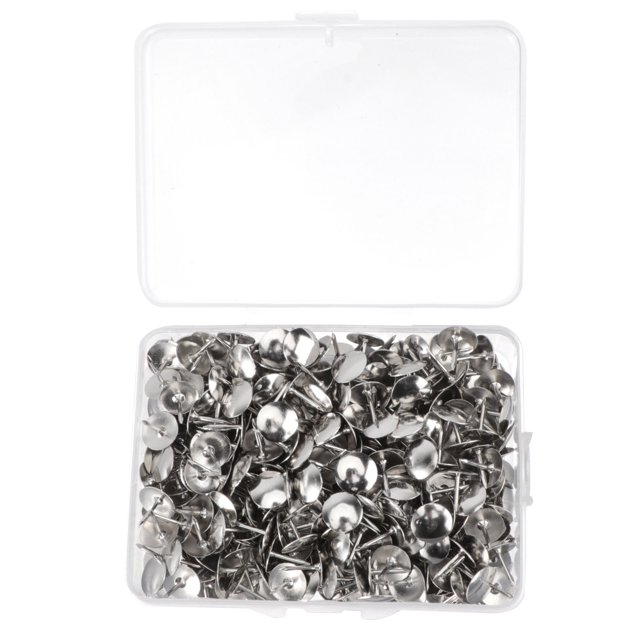 Shisuyan 500pcs Thumb Tacks Round Head Nickel Plated Map Push Pin for Cork Bulletin Board