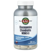 KAL Glocosamine Chondroitin MSM D-3, 120 Tablets