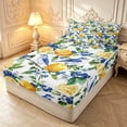 thumbnail image 2 of Erosebridal Watercolor Bird Animals Zipper Twin Comforter Sets with Fitted Sheet and 2 Pillowcases,Rustic Branch Zipper Bedding Set,White Blue,Reversible,4pcs, 2 of 8