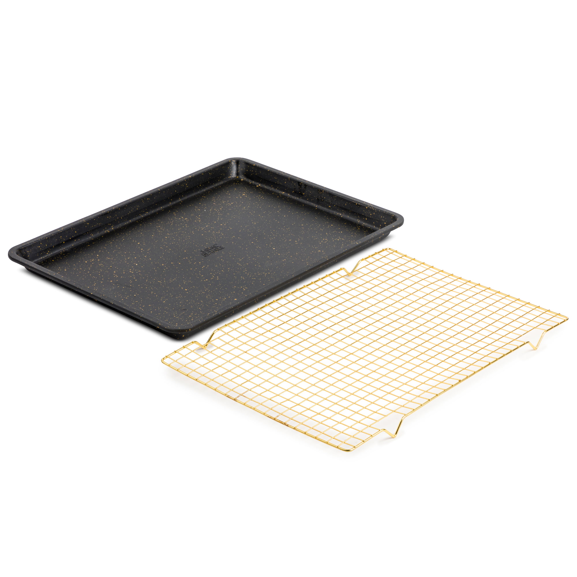 Baking Sheet and 2-Tier Cooling Racks Set, P&P CHEF Stainless Steel Baking  Pan Tray with Stackable Cooking Wire Rack for Cookie Bacon Meat, Uncoated 