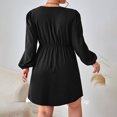 thumbnail image 4 of Yesfashion Women's Plus Size V Neck Wrap Casual Long Sleeve High Waist Party Business Work Midi Dress, 4 of 5