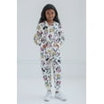 thumbnail image 2 of Disney Mickey Mouse Goofy Donald Duck Toddler Boy Girl Fleece Zip Up Coverall White 4T, 2 of 5