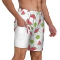 thumbnail image 2 of Balery Watermelon And Kiwi Mens Swim Trunks Swim Shorts for Men Quick Dry Inseam Beach Shorts with Compression Liner Pocket-XX-Large, 2 of 9