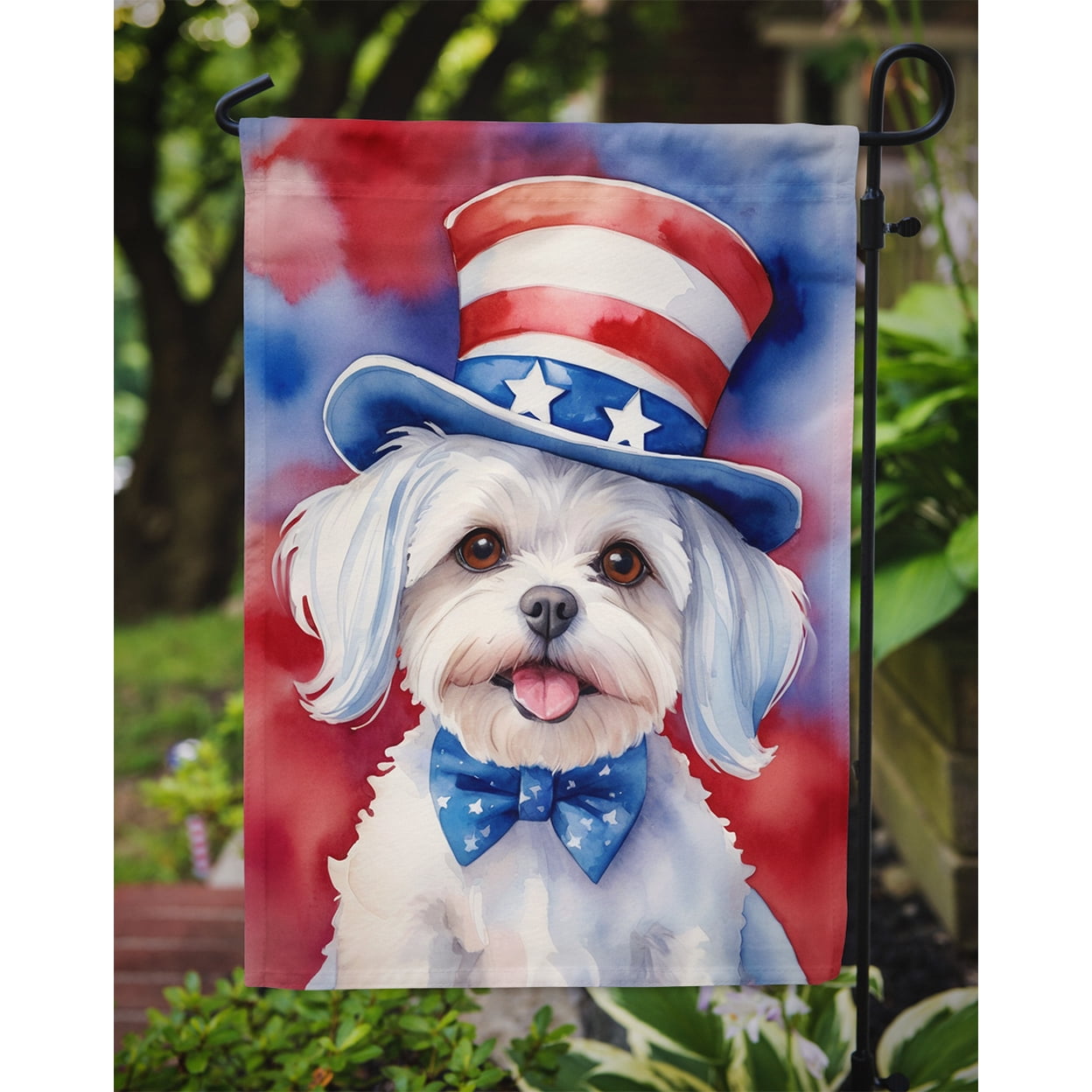 Maltese Patriotic Garden Flag 11.25 in x 15.5 in