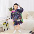 thumbnail image 6 of joogoo Wearable Blanket Hoodie Dog Oil Paint for Flannel Sherpa Pocket 3-14 YR S, 6 of 7