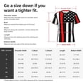 thumbnail image 2 of Yiaed Firefighters USA Flag Print Mens Short Sleeve Tight Fit T-Shirt, Crewneck Casual Tee-Small, 2 of 5