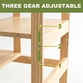 thumbnail image 4 of Kids Kitchen Step Stool for Kids with Safety Rail,Solid Wood Construction Toddler Learning Stool, Montessori Toddlers Kitchen Stool Tower(Natural-adjustable), 4 of 17