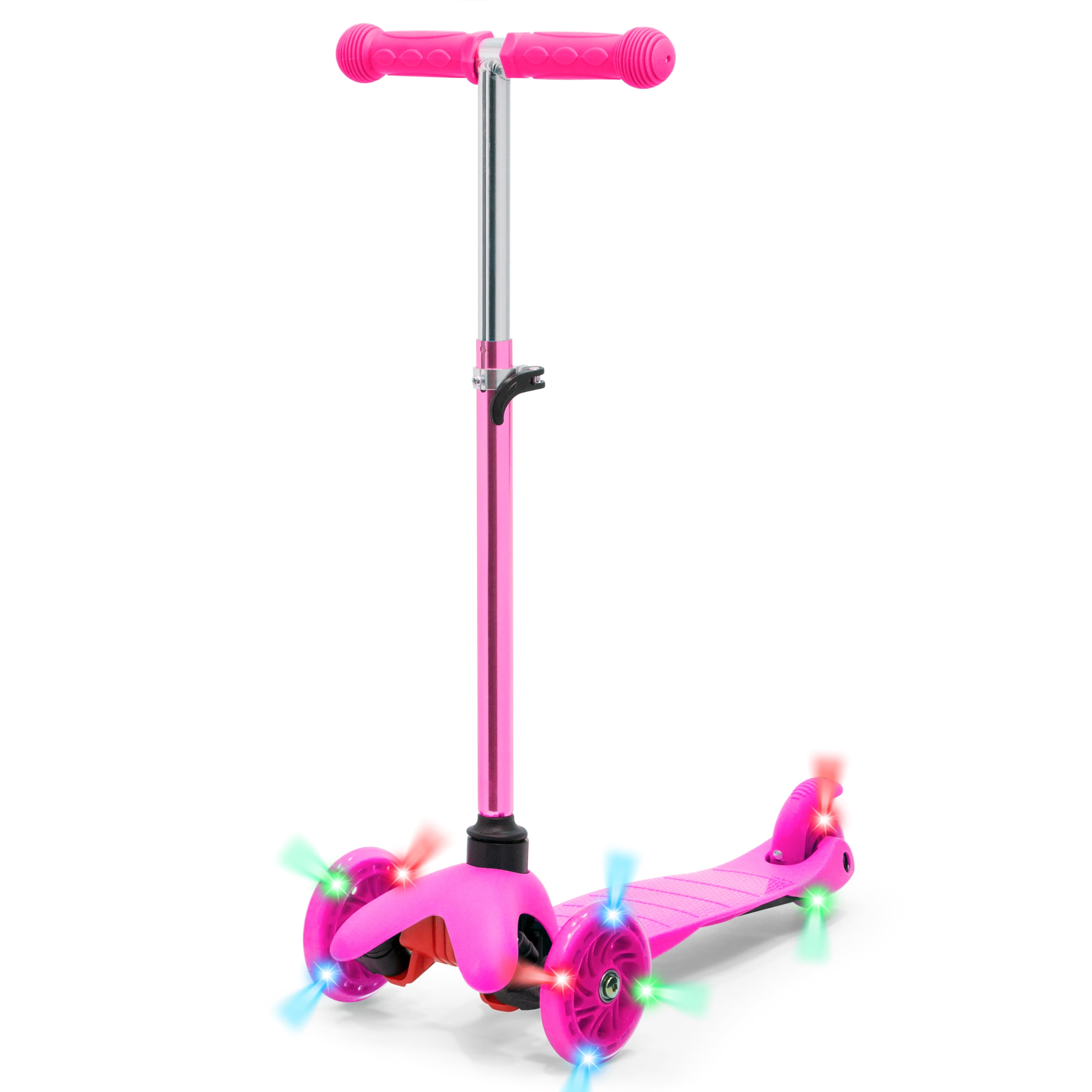 Best Choice Products Kids Mini Kick Scooter w/ LightUp Wheels and Height Adjustable TBar