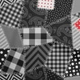 thumbnail image 1 of oneOone Rayon Black Fabric Block Fabric For Sewing Printed Craft Fabric By The Yard 56 Inch Wide, 1 of 8