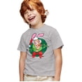 thumbnail image 3 of Ren & Stimpy Christmas Wreath Ren With Santa Hat Kids T Shirtfor Youth Toddler Boys and Girls, 3 of 5