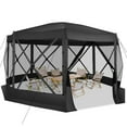 thumbnail image 4 of COBIZI 15x15 Extra Large Pop-Up Gazebo Canopy Tent with Mosquito Netting, 8-Sided EZ Set-Up Screened Shelter, Durable Outdoor Pavilion with Ground Stakes, Perfect for Patio, Backyard, and Lawn,Black, 4 of 11