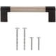 thumbnail image 3 of Cabinet Pull Stone Harbor Hardware, 96 mm, níquel satinado, negro mate, 3 of 3
