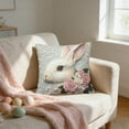 thumbnail image 5 of 3D Printed Rabbit Pillow Cover - Faux Embroidery Design Soft Polyester Cushion Case for Living Room Bedroom Easter Decor, 5 of 6