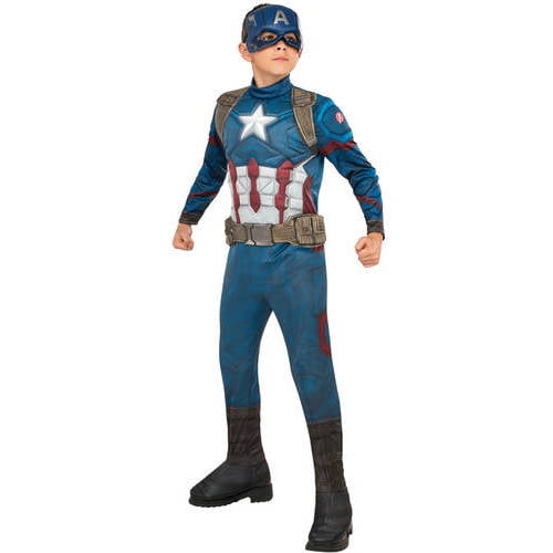 Avengers Captain America Cosplay Costume Kids Boys Superhero Halloween Jumpsuit 