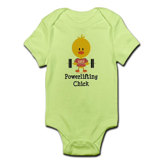 CafePress - Powerlifting Chick Infant Bodysuit - Baby Light Bodysuit